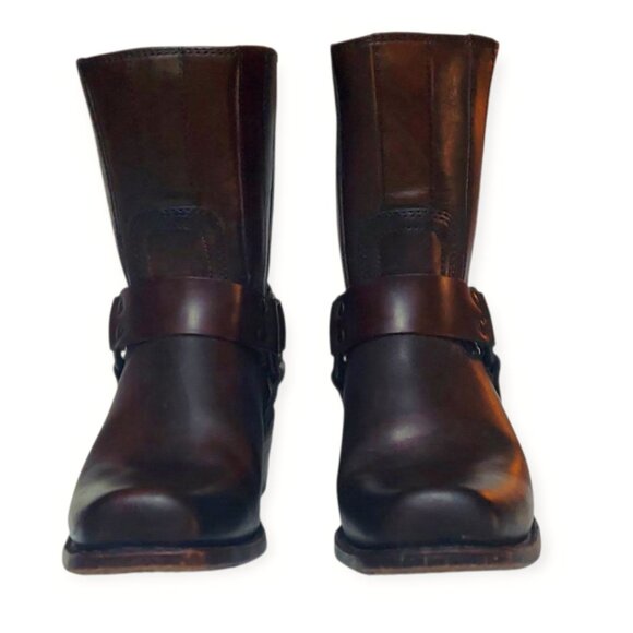 Frye 150th Anniversary Harness Flag Americana Short Boot Brown  Made in USA SZ 8 - Picture 3 of 10